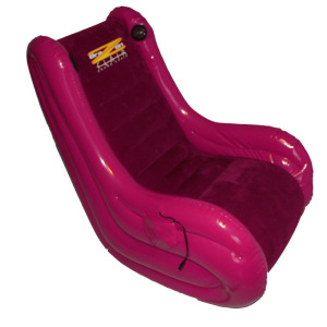 Red Color Flocked PVC Relax Music Inflatable Sofa for Beach or Outdoor